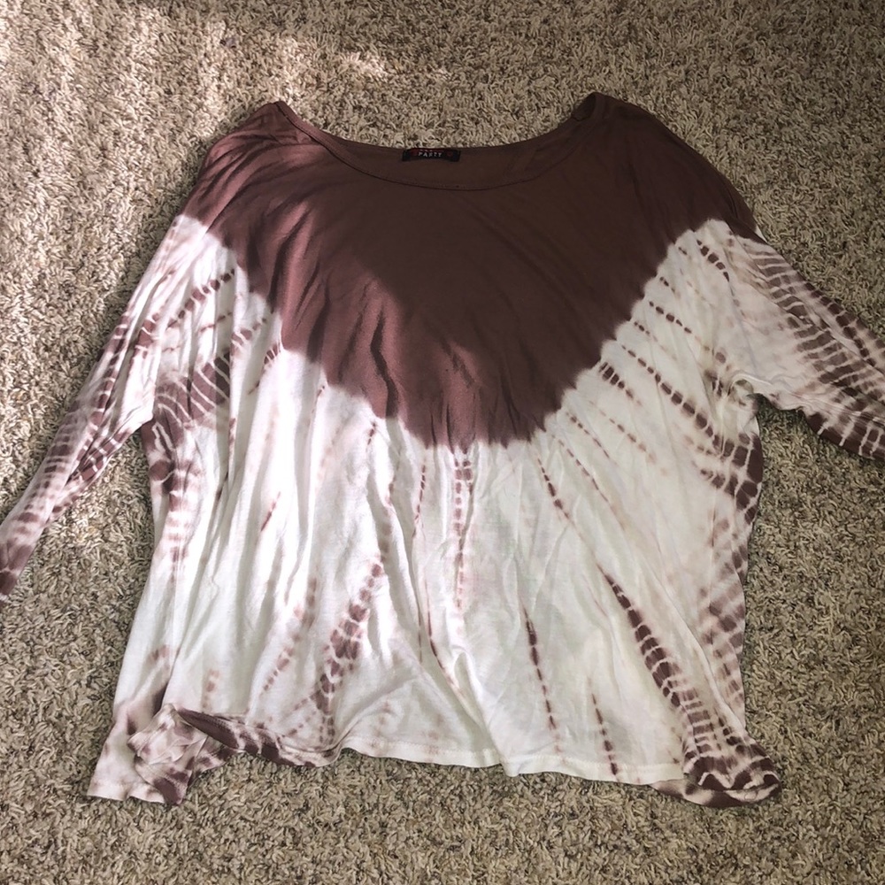Open back tie-dye top